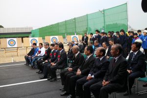 笠松運動公園アーチェリー場竣工式出席者