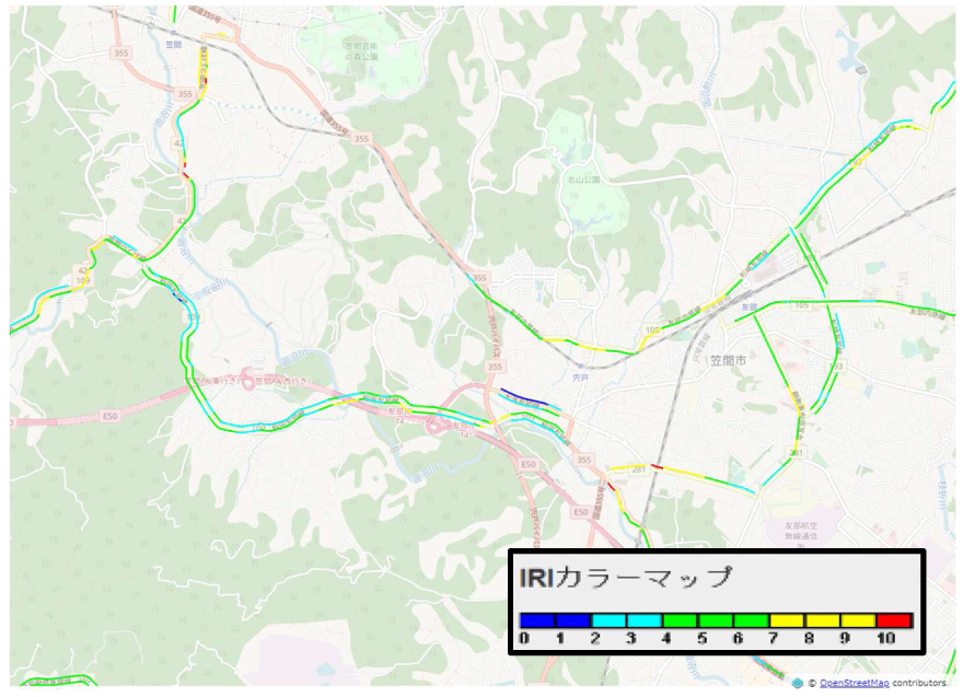 平坦性の表示例